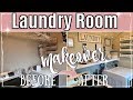 NEW LAUNDRY ROOM MAKEOVER :: CLEAN & ORGANIZE WITH ME 2019 :: AFFORDABLE LAUNDRY ORGANIZATION IDEAS