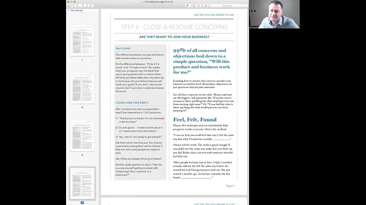 LifeVantage Blueprint - Step 6 Close & Resolve Concerns