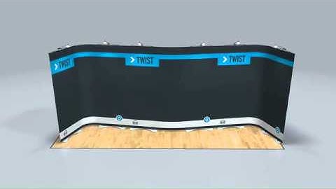 Twist Flexible Display Stand | Large Exhibition Stand Animation
