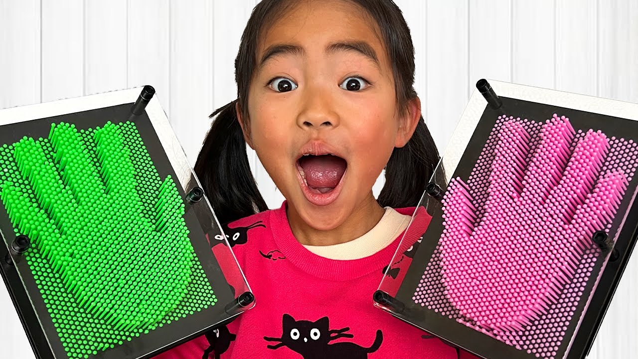 【寸劇】かえであーたんは３Dピンアートで遊びたい！共有する方法を学ぶ　教育　Kaede and Ahtan Play with 3D Pin Art Toy