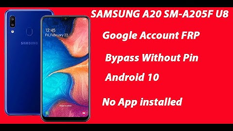 SAMSUNG A20 SM-A205F U8 # ANDROID # 10 #Google Account #FRP# Bypass apk not installed