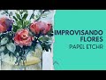 Acuarela de flores improvisadas / papel ETCHR