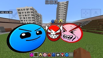 Custom Lobotomy Dash | Geometry dash difficulty faces | Minecraft PE 1.21