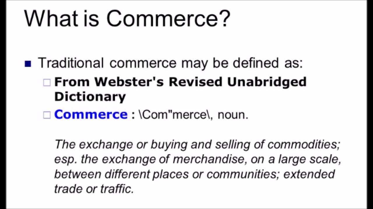Definition of Commerce YouTube