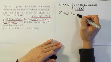 Forming a Confidence Interval for the Response Variable in a LSRL, Problem 3