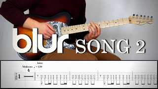 BLUR - SONG 2 | Guitar Cover Tutorial (FREE TAB) Resimi