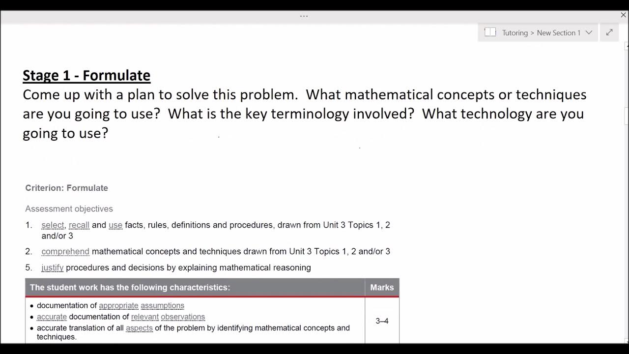 How to write a PSMT (Problem Solving and Modelling Task) for Queensland Maths Syllabus YouTube