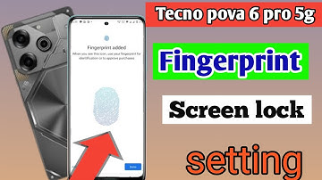 Tecno pova 6 pro 5g in display fingerprint setting/Tecno Tecno pova 6 pro fingerprint screen lock