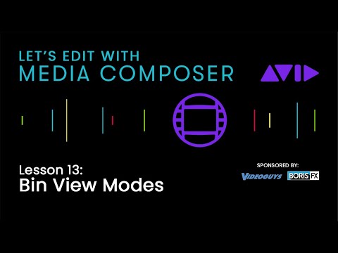 Let's Edit with Media Composer - Lesson 13  - Bin View Modes
