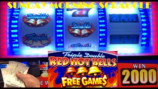 CLASSIC CASINO SLOTS: THE SUNDAY MORNING SCRAGGLE! TRIPLE DOUBLE RED HOT BELLS SLOT PLAY! FREE GAMES screenshot 4