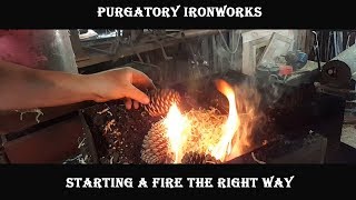 How To Start A Coal Forge Fire!