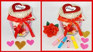 عمل هديه لعيد الحب  (برطمان الرسائل) Valentine's crafts (message jar)