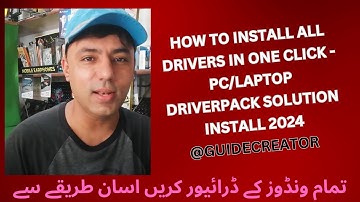 How to Install All Drivers in One Click - PC/Laptop⚡DriverPack Solution Install 2024⚡@guidecreator