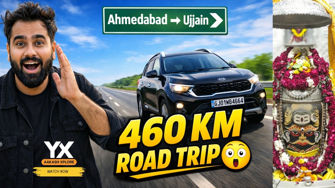 Ahmedabad to Ujjain Road Trip 🚗 | Kia Sonet Drive | Road Condition & Stay Near Mahakal