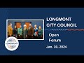City council open forum 01302024
