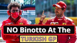 MATTIA BINOTTO WON'T BE AT THE TURKISH GP - F1 NEWS 4K