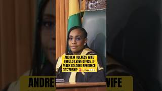 Andrew Holness wife Juliet Holness Should Resign If Mark Golding should give up British citizenship