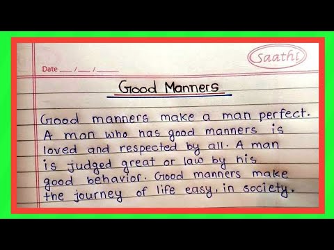 good manners essay class 8