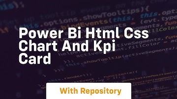 Power bi html css chart and kpi card