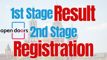 First Stage Results OUT! | How to Check & Register for Second Stage: Open Doors Scholarship 2025