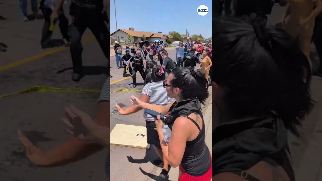 Protesters And Peoria Police Clash During Protest