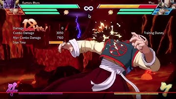 DBFZ - Captain Ginyu Body Change corner combo (3 bars) + Tien combo (1 bar)