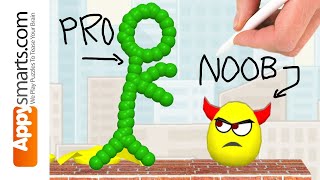 Draw To Smash Noob and Pro vs Eggs: Doodle Puzzle Fun Gameplay