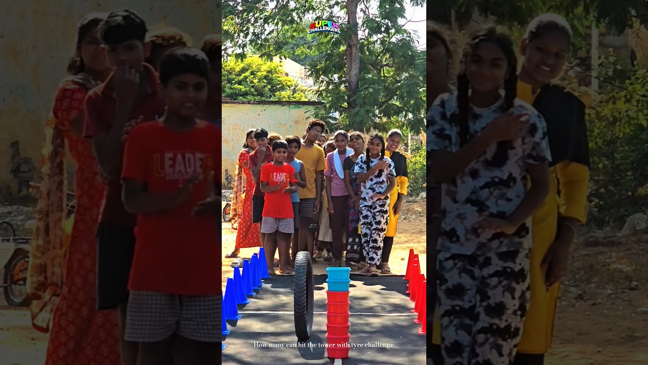 How many can hit the tower with tyre challenge 