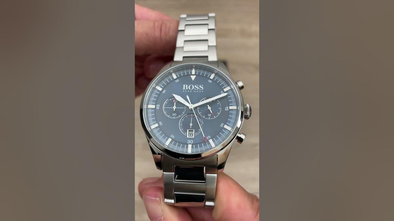 Hugo Boss Pioneer Blue Dial Chronograph Men's Watch 1513867 #shorts -  YouTube