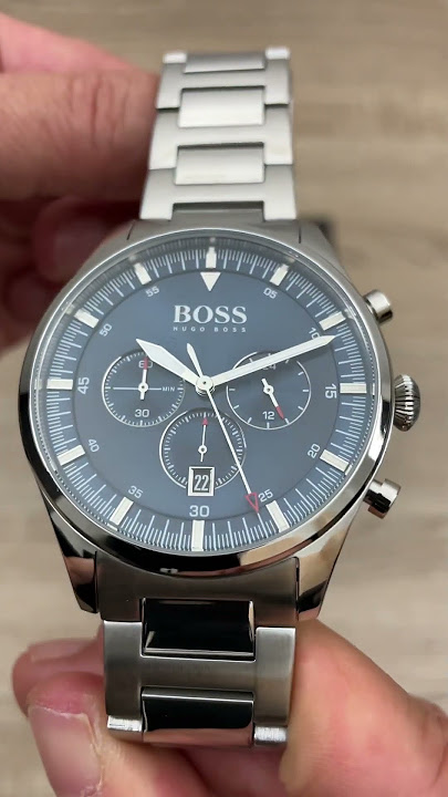 Hugo Boss Allure Blue Dial Brown Leather Men\'s Watch 1513921 #shorts -  YouTube