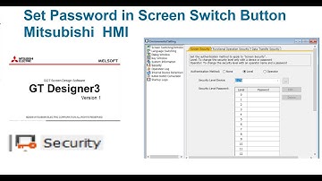 Set Password in Screen Switch Button in Mitsubishi  HMI | GT Deginer |      Ms. Automation Control.