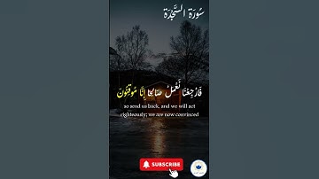 اكتب شيء تؤجر عليه 🤍 🤲🏻 #quran #اسلام #قرآن #راحة_نفسية #سورة_السجدة