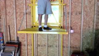 Just a little contraption my father in law built in his barn, he uses it to store stuff such as lawn equiment in the loft above the barn.