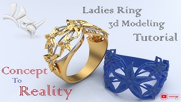 3D MODELING TUTORIAL:HOW TO MAKE A RING USING RHINO 3D#jewellery #3d #tutorial #rhino3d
