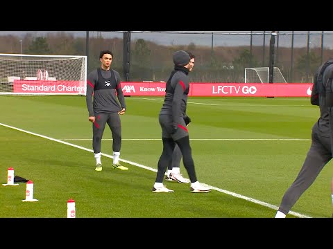 Liverpool Players Train Ahead Of RB Leipzig Champions League Clash