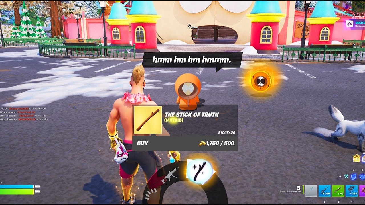 Fortnite JUST ADDED South Park Mythic in Todays Update! (Stick of Truth Mythic)