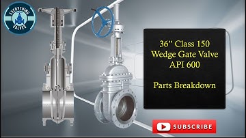 Wedge Gate Valve. How to repair a gate valve. 36" Class 150 flex wedge gate valve breakdown API 600