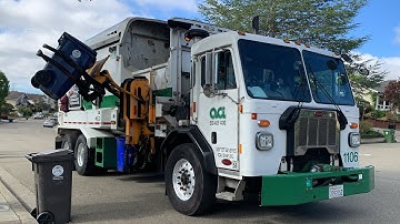 Pete 520 Labrie Automizer Doing Castro Valley Recycling - Alameda County Industries