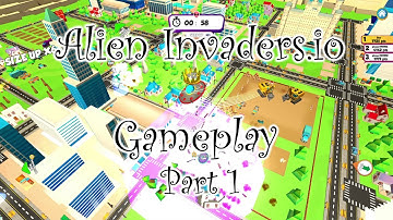 Alien Invaders.io Gameplay Part 1 Biggest Ship Map Control 100%