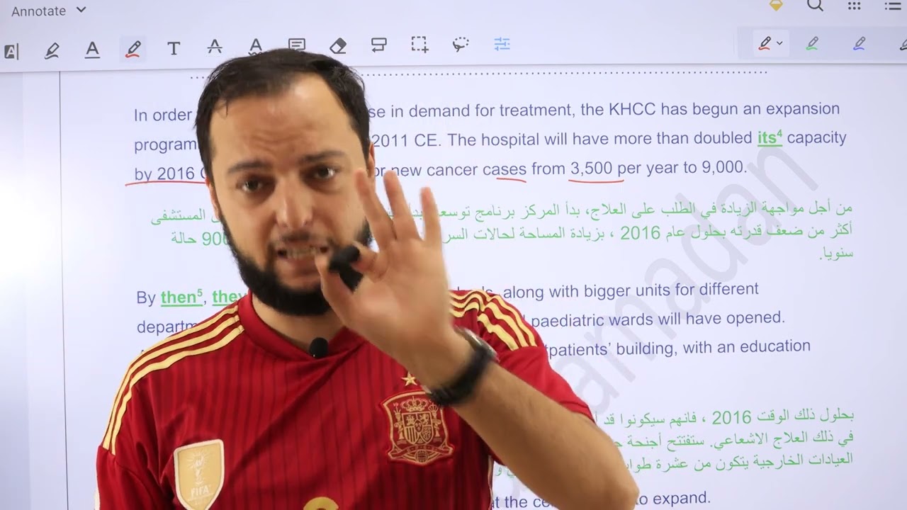 شرح قطعة King Hussien Cancer Center مركز الملك حسين للسرطان توجيهي (المنهاج القديم) مجانا