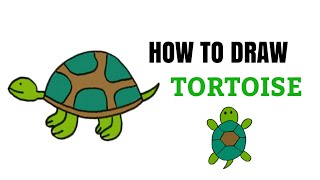 How to draw a Tortoise or Turtle step by step