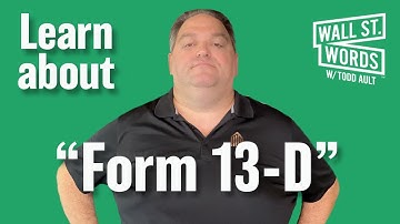 Wall Street Words word of the day = Form 13-D