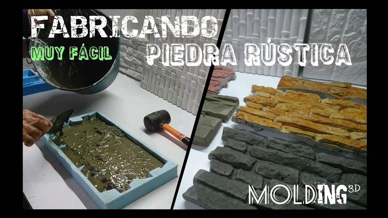 Cómo hacer piedras rústicas en concreto Fácil con moldes en silicona YouTube Cómo hacer piedras rústicas en concreto Fácil con moldes en silicona YouTube