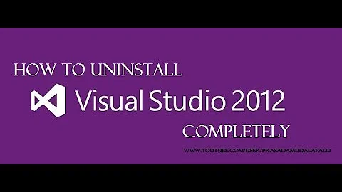 How to UnInstall VisualStudio 2012 Completely..?