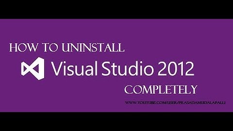 How to UnInstall VisualStudio 2012 Completely..?
