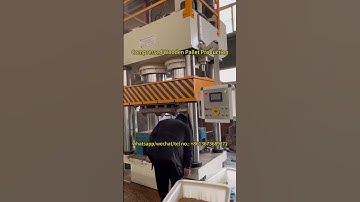 Compressed Wooden Pallet Production: Moulded Wood Pallet Machine Bring Pallets to Life! #woodpallet