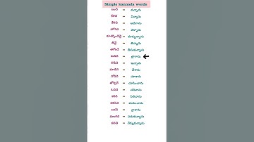 Daily use simple kannada words || Learn kannada through telugu for beginners ||