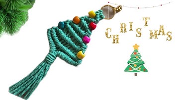 Diy Macrame christmas tree tutorial | Christmas tree ornament | christmas decor #diychristmastree 