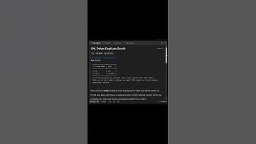 Delete Duplicate Emails | LeetCode #196 #leetcode #sql #mysql #coding #programming #shorts