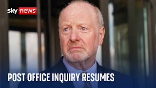 Post Office scandal: Alan Bates gives evidence at Post Office Inquiry